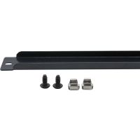 Rockstable 1 HE 10" Abdeckplatte, Regal-Abdeckung, Schwarz, SPCC, Stahl, 1U, Oval, 25,4 cm (10 Zoll)