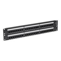 Eaton Tripp Lite Series 48-Port Cat6 Cat5 Patch Panel Rackmount 110 Punch Down RJ45 Ethernet 1URM 568B - Patch Panel - CAT 6 - 48.3 cm (19")