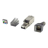 Equip Pro - Netzwerkanschluss - RJ-45 (M) - S/FTP - CAT 6a - durchsichtig (Packung mit 5)