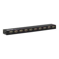 Eaton Tripp Lite series 10-Port USB Hub with Power Supply and International Plug Adapters