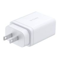 D-Link DCP-651 - Netzteil - GaN - 65 Watt - 5 A - PD 3.0, QC 4.0 - 3 Ausgabeanschlussstellen (2 x USB-C, USB Typ A)