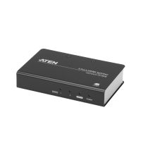 ATEN 2-Port True 4K HDMI Splitter, HDMI, 2x HDMI, 4096 x 2160 Pixel, Schwarz, Metall, 4K Ultra HD