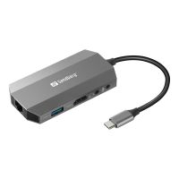 SANDBERG USB-C 6-in1 Travel Dock - Dockingstation