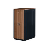 DIGITUS Professional SOUNDproof - Schrank Netzwerkschrank - Schwarz, RAL 9005, Teak - 32U - 48.3 cm (19")