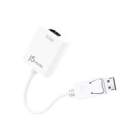 j5create JDA158 - Videoadapter - DisplayPort männlich zu HDMI weiblich - 16 cm - weiß - unterstützt 4K 60 Hz (4096 x 2160)