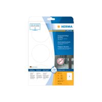 HERMA Special - Polyester - matt - selbstklebend - weiß - 85 mm rund 150 Etikett(en) (25 Bogen x 6)