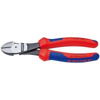 KNIPEX 74 02 180, Diagonale Zange, Chrom-Vanadium-Stahl, Kunststoff, Blau, Rot, 180 mm, 273 g