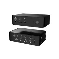 i-tec Thunderbolt5 Quattro Display Docking Station, 5x USB, 2.5 GLAN + Power Delivery 140W, Kabelgebunden, Thunderbolt 5, 140 W, 3,5 mm, 10,100,1000,2500 Mbit/s, Schwarz