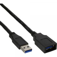 InLine USB 3.2 Gen.1 Kabel - A Stecker / Buchse - schwarz - 2,5m
