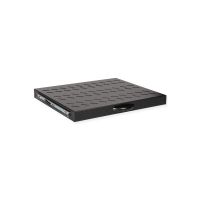 ROLINE Rack-Schieberegal - 350 mm tief, Tragfähigkeit 25 kg - RAL 9005, Jet Black - 1U - 48.3 cm (19")