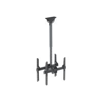 Techly Universal Ceiling Support - Klammer - für 2 LCD-Displays - Stahl - Schwarz - Bildschirmgröße: 81.3-139.7 cm (32"-55")