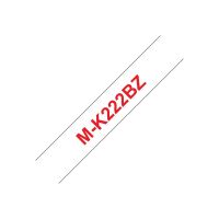 Brother M-K222BZ - Kunststoff - Rot auf Weiß - Rolle (0,9 cm x 8 m)