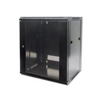 Intellinet Network Cabinet, Wall Mount (Standard), 9U, Usable Depth 410mm/Width 510mm, Black, Flatpack, Max 60kg, Metal & Glass Door, Back Panel, Removeable Sides, Suitable also for use on desk or floor, 19",Parts for wall install (eg screws/rawl plugs)