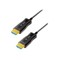 LogiLink Premium High Speed - HDMI-Kabel - HDMI männlich zu HDMI männlich - 30 m - Geschützter Hybridkupfer/Faseroptik - Schwarz - Active Optical Cable (AOC)