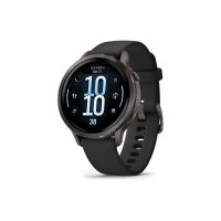 Garmin Venu 4 - 41 mm - Schiefer - intelligente Uhr mit Band - Silikon - schwarz - Handgelenkgröße: 110-175 mm - Anzeige 3.04 cm (1.2")