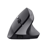 Trust Bayo II - Vertikale Maus - ergonomisch - Für Rechtshänder - optisch - 6 Tasten - kabellos - 2.4 GHz - kabelloser Empfänger (USB)