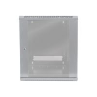 Intellinet Network Cabinet, Wall Mount (Standard), 15U, Usable Depth 260mm/Width 510mm, Grey, Flatpack, Max 60kg, Metal & Glass Door, Back Panel, Removeable Sides, Suitable also for use on desk or floor, 19",Parts for wall install (eg screws/rawl plugs)