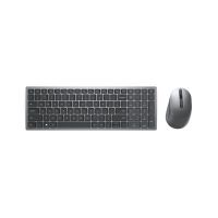 Dell Pro Plus kompakte Tastatur und Maus – KM7120W - US international (QWERTY), Volle Größe (100%), Kabellos, RF Wireless + Bluetooth, QWERTY, Grau, Titan, Maus enthalten
