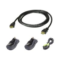 ATEN 2L-7D02UHX4 - Tastatur- / Video- / Maus- (KVM-)