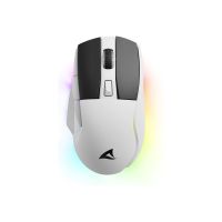 Sharkoon SKILLER SGM50W - Maus - optisch - 6 Tasten - kabellos, kabelgebunden - 2.4 GHz, USB-C - kabelloser Empfänger (USB)