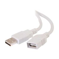 C2G 3.3ft USB Extension Cable - USB A to USB A Extension Cable - USB 2.0 - White - M/F - USB-Kabel - USB (M)