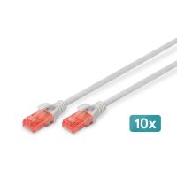 DIGITUS CAT 6 U/UTP Patchkabel - LSZH, 10 Stück
