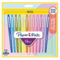 Paper Mate FLAIR - Filzstift - verschiedene Pastellfarben - wasserbasierte Tinte - 0.7 mm - Mittel (Packung mit 12)
