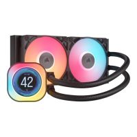 Corsair iCUE Link TITAN 240 RX LCD - Prozessor-Flüssigkeitskühlsystem - Kühlergröße: 240 mm - (für: LGA1851, LGA1700, AM5, AM4)