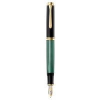 Pelikan Souverän 600, Schwarz, Gold, Grün, Integriertes Befüllsystem, Gold/Rhodium, Extrafein, Beidhändig, Deutschland