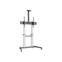 Equip Eco - Wagen - für Flachbildschirm / AV-Ausrüstung - ultra-large display, LFD, trolley - Kunststoff, stainless steel, Aluminium - Schwarz - Bildschirmgröße: 152.4-254 cm (60"-100")