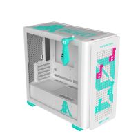 ASUS A23 Hatsune Miku Edition, PC, Türkis, Weiß, micro ATX, Mini-ITX, Gaming, 16,5 cm, 38 cm