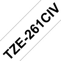 Brother TZ261 - Glänzend - Schwarz auf Weiß - Rolle (3,6 cm x 8 m)
