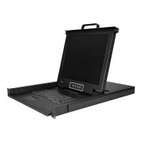 StarTech.com 8 Port Rack KVM Konsole mit 1,8 m Kabeln - US Tastatur(QWERTY), Integrierter KVM Switch mit 17" LCD Monitor - 1HE LCD KVM Konsole - OSD KVM - 50.000 MTBF - USB + VGA(RKCONS1708K) - KVM-Konsole mit KVM-Switch - 8 Anschlüsse - USB - 43.2 cm (17
