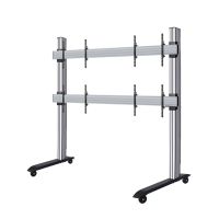 B-TECH BT9371-LG-LSAC-2X2, Tragbar, Schwarz, Silber, 137,2 cm (54"), Flur, 600 x 400 mm