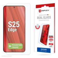 DISPLEX Panzerglas (10H, 2D) für Samsung Galaxy S25 Edge, Eco-Montagerahmen, kratzer-resistent, Samsung, Galaxy S25 Edge, Trockene Anwendung, Staubresistent, Schlagfest, Kratzresistent, Schockresistent, Transparent, 1 Stück(e)