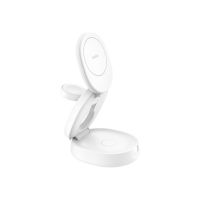 Belkin BoostCharge - Kabelloses Ladegerät - 3-in-1, magnetic, compact + AC-Netzteil