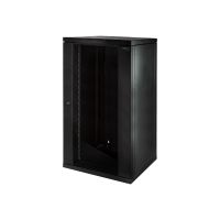 LogiLink Schrank Netzwerkschrank - geeignet für Wandmontage - Schwarz, RAL 9005 - 21U - 48.3 cm (19")