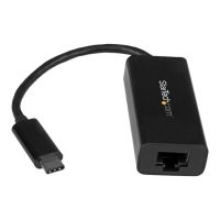 StarTech.com USB C to Gigabit Ethernet Adapter - Black - USB 3.1 to RJ45 LAN Network Adapter - USB Type C to Ethernet (US1GC30B)