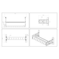 DIGITUS 482,6 mm (19)-Rack-Mount DIN Rail Panel, 4HE