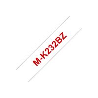 Brother M-K232BZ - Rot auf Weiß - Rolle (1,2 cm x 8 m)