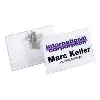Durable Namensschild - für 54 x 90 mm - Clip, Nadel