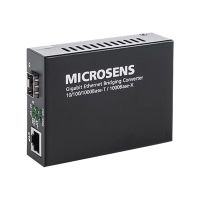 Microsens Gigabit Ethernet Bridge - Medienkonverter - GigE - 10Base-T, 100Base-TX, 1000Base-T, 1000Base-X - RJ-45 / SFP (mini-GBIC)