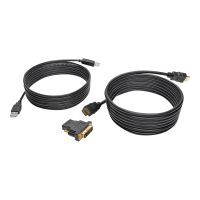 Eaton Tripp Lite Series 10ft HDMI DVI USB KVM Cable Kit USB A/B Keyboard Video Mouse 10'