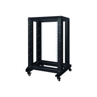 Inter-Tech SRB-6618 - Schrank offener Rahmen - 4-stand - freistehend - RAL 9005 - 18U - 48.3 cm (19")