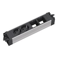 Bachmann STEP ALU - Steckdosenleiste - Wechselstrom 250 V - Eingabe, Eingang GST18i3 - Ausgangsanschlüsse: 2 (2 x CEE 7/3)