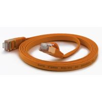 WANTEC Flaches CAT6A FTP Patchkabel, 7 m, Cat6a, F/UTP (FTP), RJ-45, RJ-45, Orange