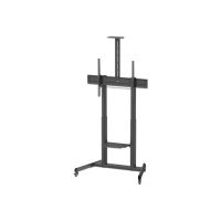 Manhattan Wagen - für LCD-Display / AV-Ausrüstung / Kamera - tool-free, height adjustment - Stahl, Kunststoff - Schwarz - Bildschirmgröße: 152.4-304.8 cm (60"-120")