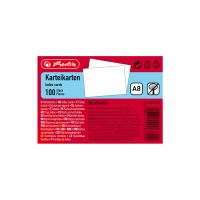 Herlitz Karteikarte A8 blanko weiß 100 Stück eingeschweißt, 10 Stück, Weiß, A8, 100 Blätter, 10 Stück(e)