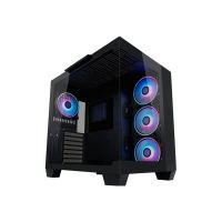 LC-Power 809B Dark Storm_X - Midi-Tower - E-ATX - Seitenteil mit Fenster (gehärtetes Glas)