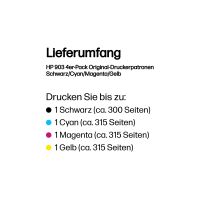 HP 903 - 4er-Pack - Schwarz, Gelb, Cyan, Magenta